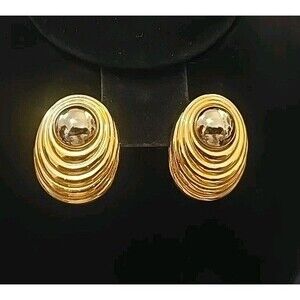 Goldtone Metal Stud Pierced Earrings